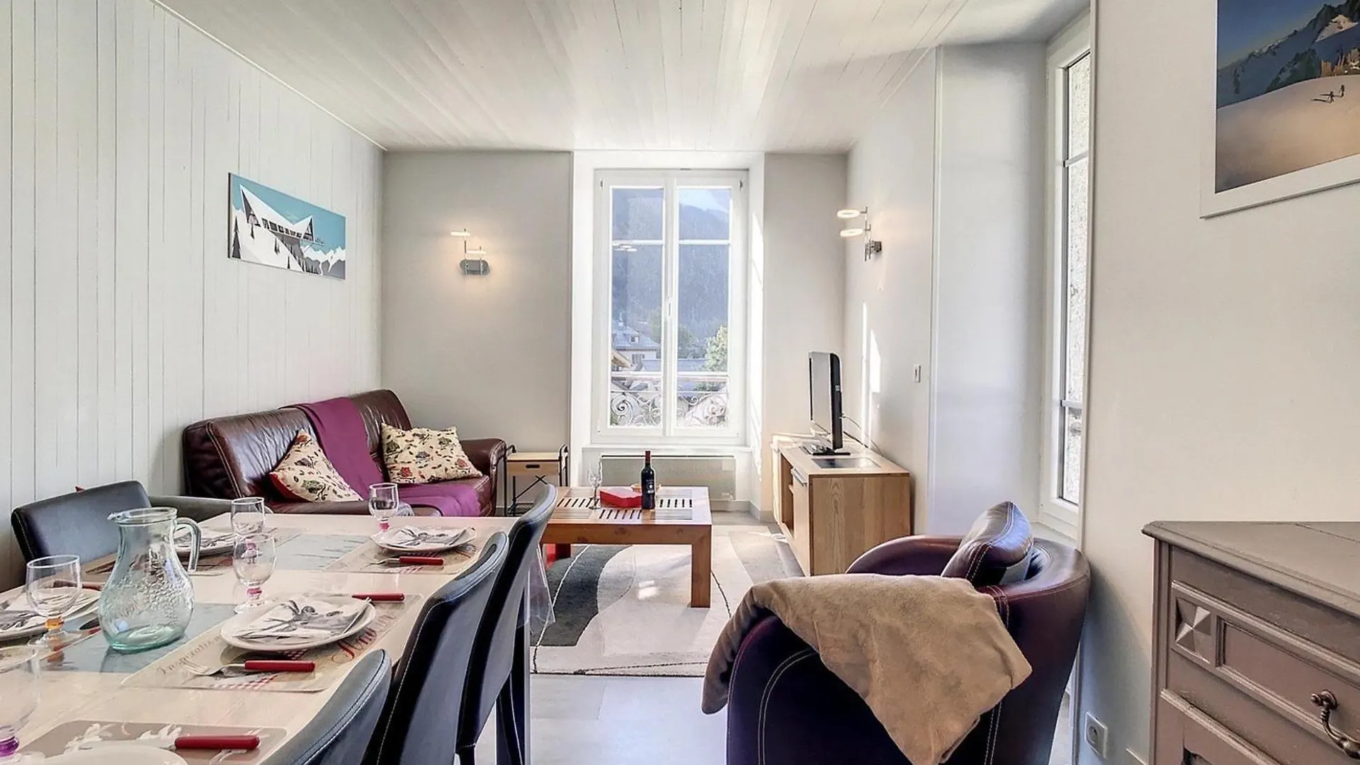 Chamonix : Bel Appart 8 Pers, 80M², 3 Ch, Centre, Resid. Securisee, Parking, Wifi - Fr-1-507-25 Apartment